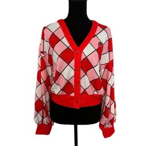 Strawberry Sheinx Cardigan